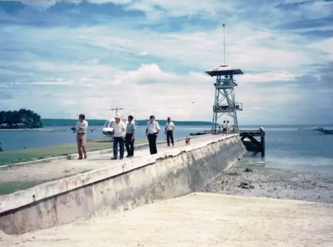 A photo from the initial visit of Mr. Antonio Floirendo and his party to Pearl Farm in the mid-1980s