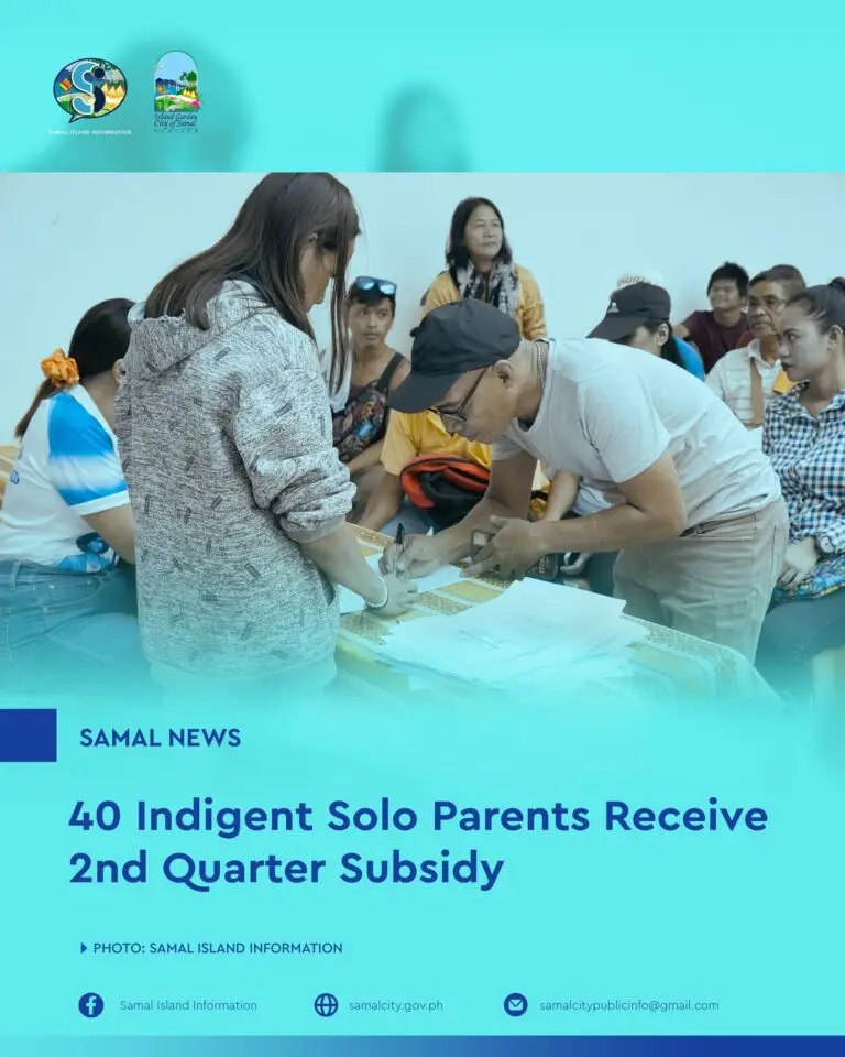 Samal Island CSWDO Releases 2nd Quarter Cash Subsidy to Indigent Solo Parents