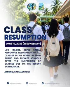 Class Resumption in Samal Island
